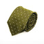 Olive green and white polka dot silk tie from Ocean Boulevard