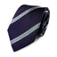 Purple and blue silk striped tie from Ocean Boulevard