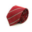 Red, grey and white striped silk tie from Ocean Boulevard